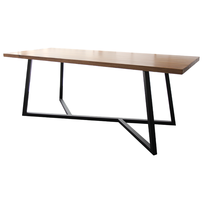 北欧风格实木餐桌 铁艺长方形电脑桌书桌办公桌 会议桌长桌写字台